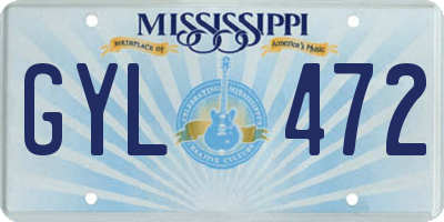 MS license plate GYL472