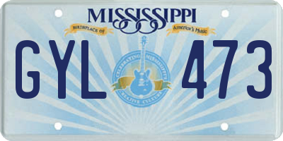 MS license plate GYL473