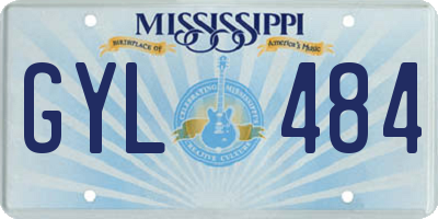 MS license plate GYL484