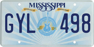 MS license plate GYL498