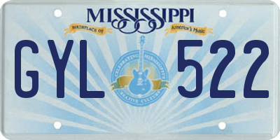 MS license plate GYL522