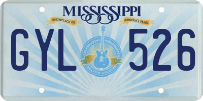 MS license plate GYL526