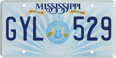 MS license plate GYL529