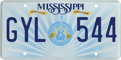 MS license plate GYL544