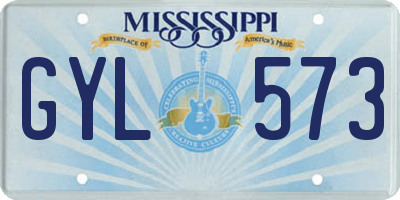 MS license plate GYL573