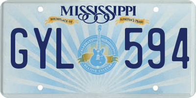 MS license plate GYL594