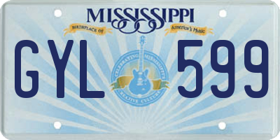 MS license plate GYL599