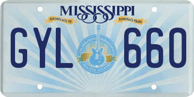 MS license plate GYL660