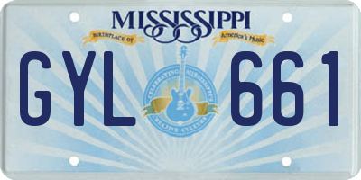 MS license plate GYL661