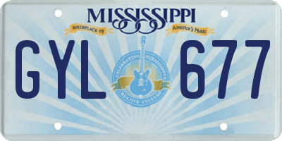 MS license plate GYL677