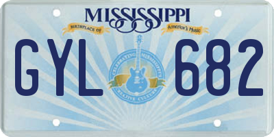 MS license plate GYL682