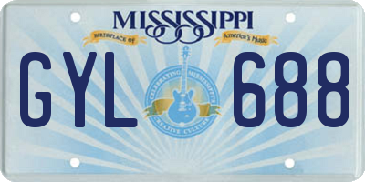 MS license plate GYL688