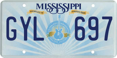 MS license plate GYL697