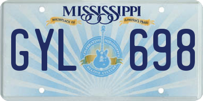 MS license plate GYL698