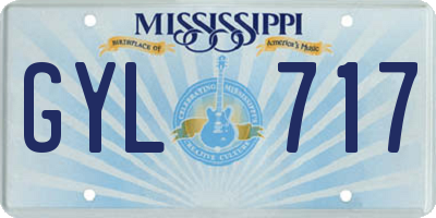MS license plate GYL717