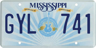 MS license plate GYL741