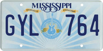 MS license plate GYL764