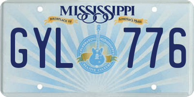 MS license plate GYL776