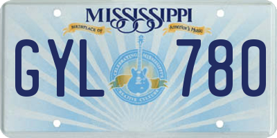 MS license plate GYL780