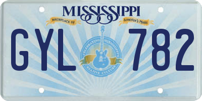 MS license plate GYL782