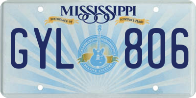 MS license plate GYL806