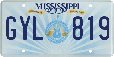 MS license plate GYL819