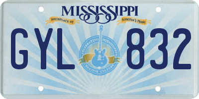 MS license plate GYL832