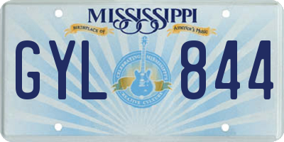 MS license plate GYL844