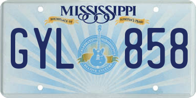 MS license plate GYL858