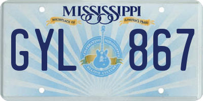 MS license plate GYL867