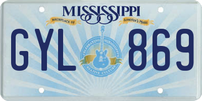MS license plate GYL869