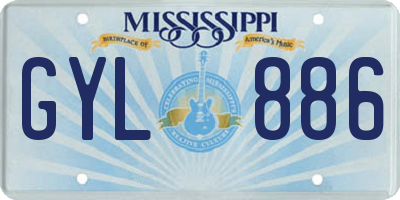 MS license plate GYL886