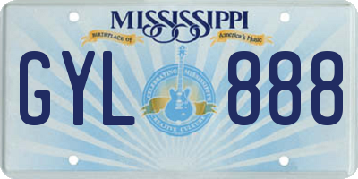 MS license plate GYL888