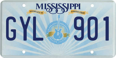 MS license plate GYL901