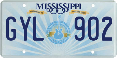 MS license plate GYL902