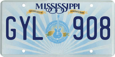 MS license plate GYL908