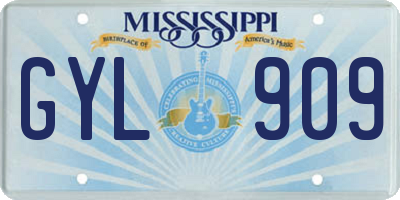 MS license plate GYL909