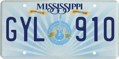 MS license plate GYL910