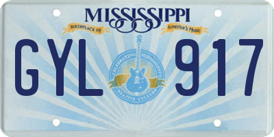MS license plate GYL917