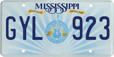 MS license plate GYL923