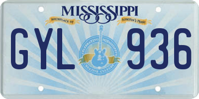MS license plate GYL936