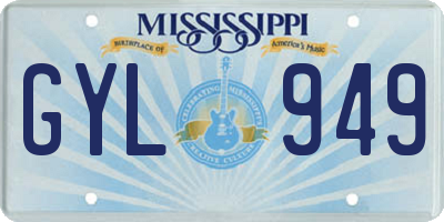 MS license plate GYL949