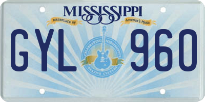 MS license plate GYL960
