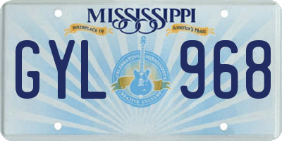 MS license plate GYL968