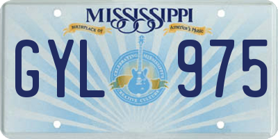 MS license plate GYL975
