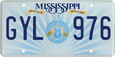MS license plate GYL976