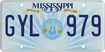 MS license plate GYL979