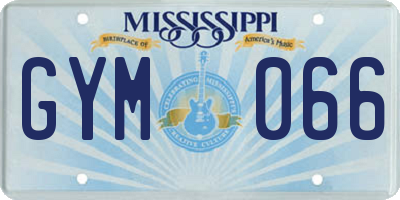 MS license plate GYM066