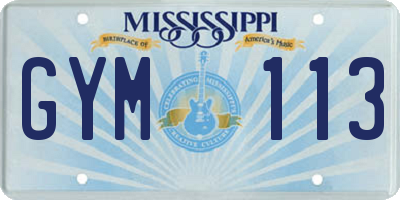 MS license plate GYM113