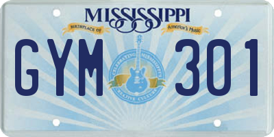 MS license plate GYM301
